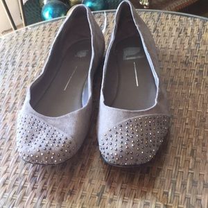 Suede ballerina flat shoe